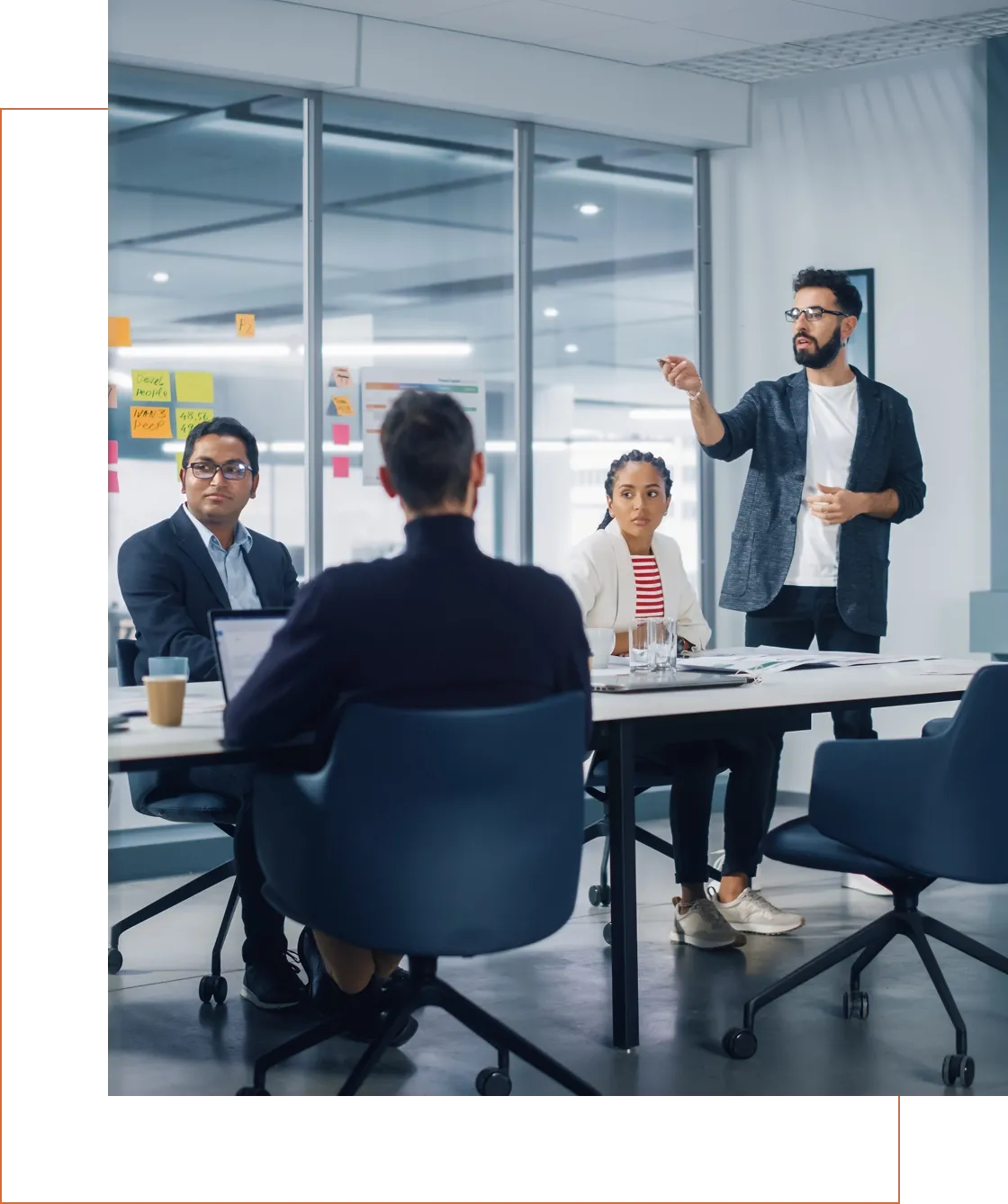 Team meeting in a modern conference room